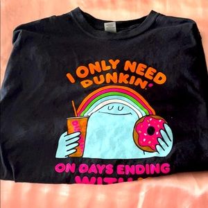 dunking donuts short sleeve shirt